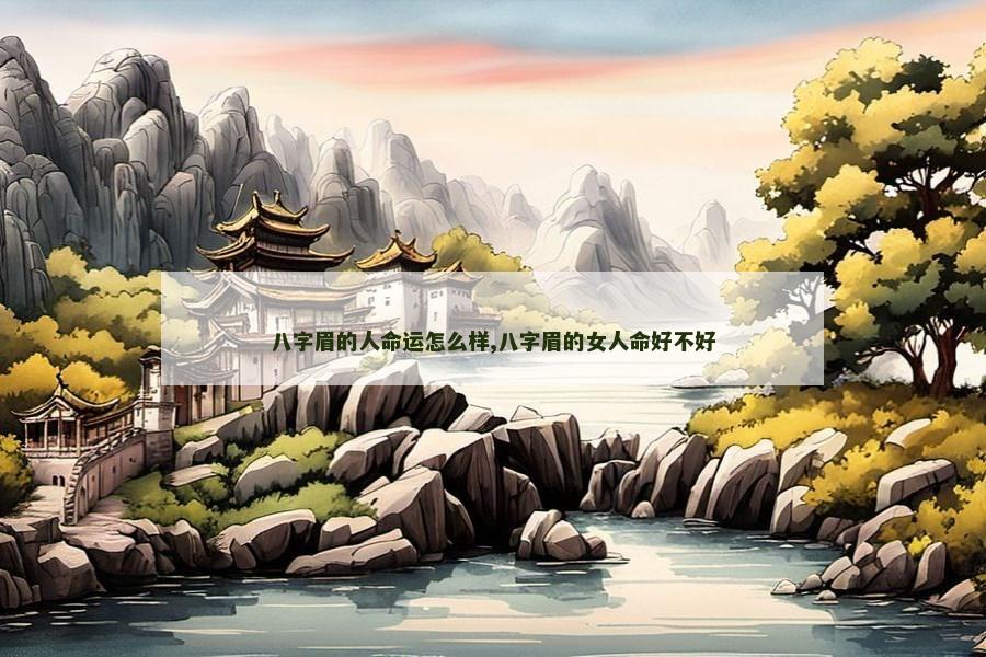 八字眉的人命运怎么样,八字眉的女人命好不好