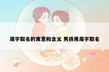 晟字取名的寓意和含义 男孩用晟字取名