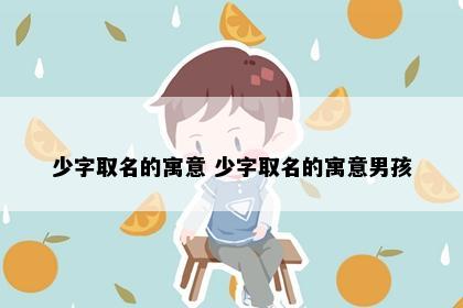 少字取名的寓意 少字取名的寓意男孩
